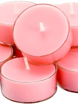 Natural Scented Soy Wax Tealight Candles Bulk, Romantic Rose Aromatherapy Luxury Tea Candle Set of 12-4 Hour Burn Time|Great for Valentine's Day, Birthday
