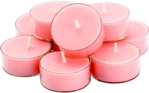 Natural Scented Soy Wax Tealight Candles Bulk, Romantic Rose Aromatherapy Luxury Tea Candle Set of 12-4 Hour Burn Time|Great for Valentine's Day, Birthday