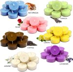 Scented Soy Wax Tealight Candles Bulk, Lavender Aromatherapy Candle for Stress Relief, Clear Cup Long Lasting, for for Relaxation, Spa and Bath|Pack of 12