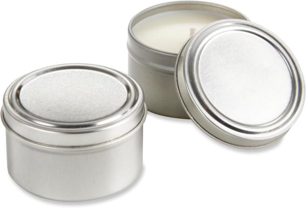 Travel Size Vanilla Scented Candle Tin With Lid, Baby Shower Favors, Wedding Favors, Bridesmaid Gifts, 1pc