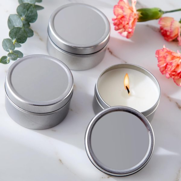 Travel Size Vanilla Scented Candle Tin With Lid, Baby Shower Favors, Wedding Favors, Bridesmaid Gifts, 1pc