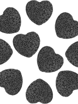 10 PCS Rock Essential Oil Diffusers, Heart Shape Lava Rock Stone Diffuser, Black Lava Rock Diffuser, Pocket Stone Diffuser for Home, Offices, Cars, Yoga, Sauna, SPA