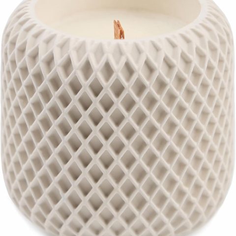 Scented Candles - Luxury Concrete Jar Candle for Home Scented, Soy Wax Candle - Relaxation Gift for Women, Premium Room Décor, Non-Toxic, Great Idea for Gifts (White Dune)